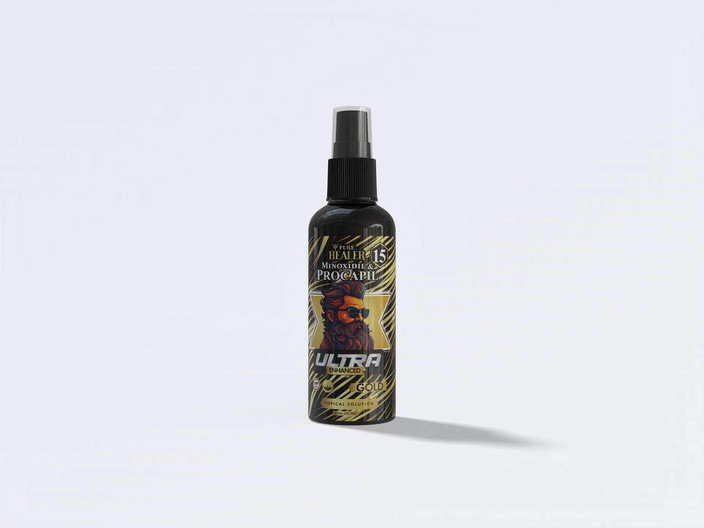 Minoxidil Gold X2 15% Cabello y Barba Ultra Mejorado / 60ML