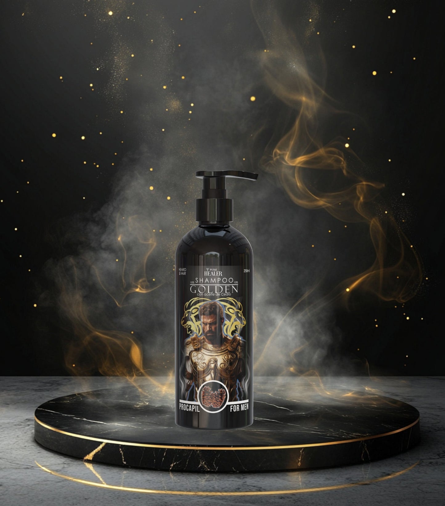 Shampoo Golden Minoxidil & Procapil 10% Con Aceite de Cedro / 125ML