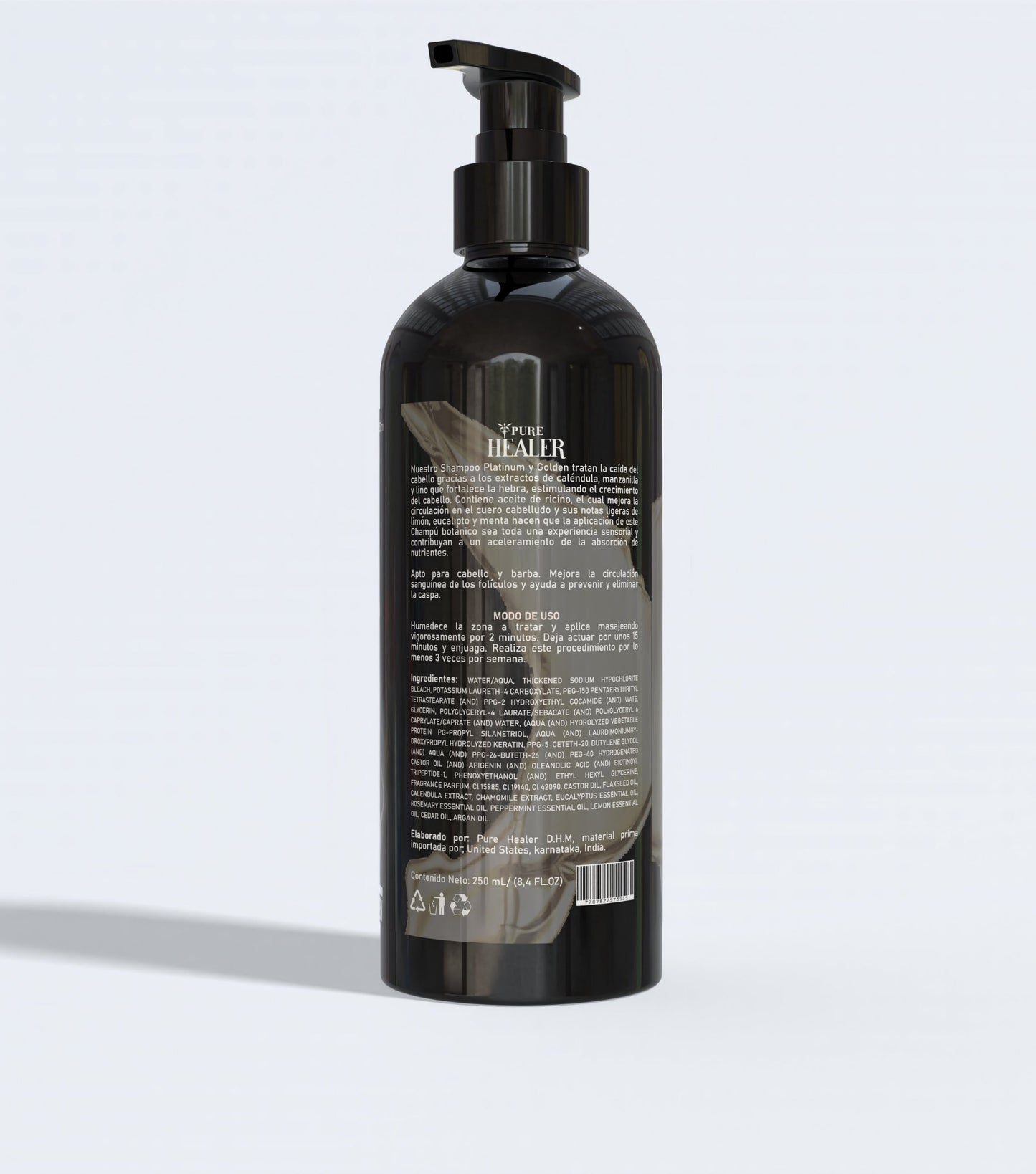 Shampoo Golden Minoxidil & Procapil 10% Con Aceite de Cedro / 250ML