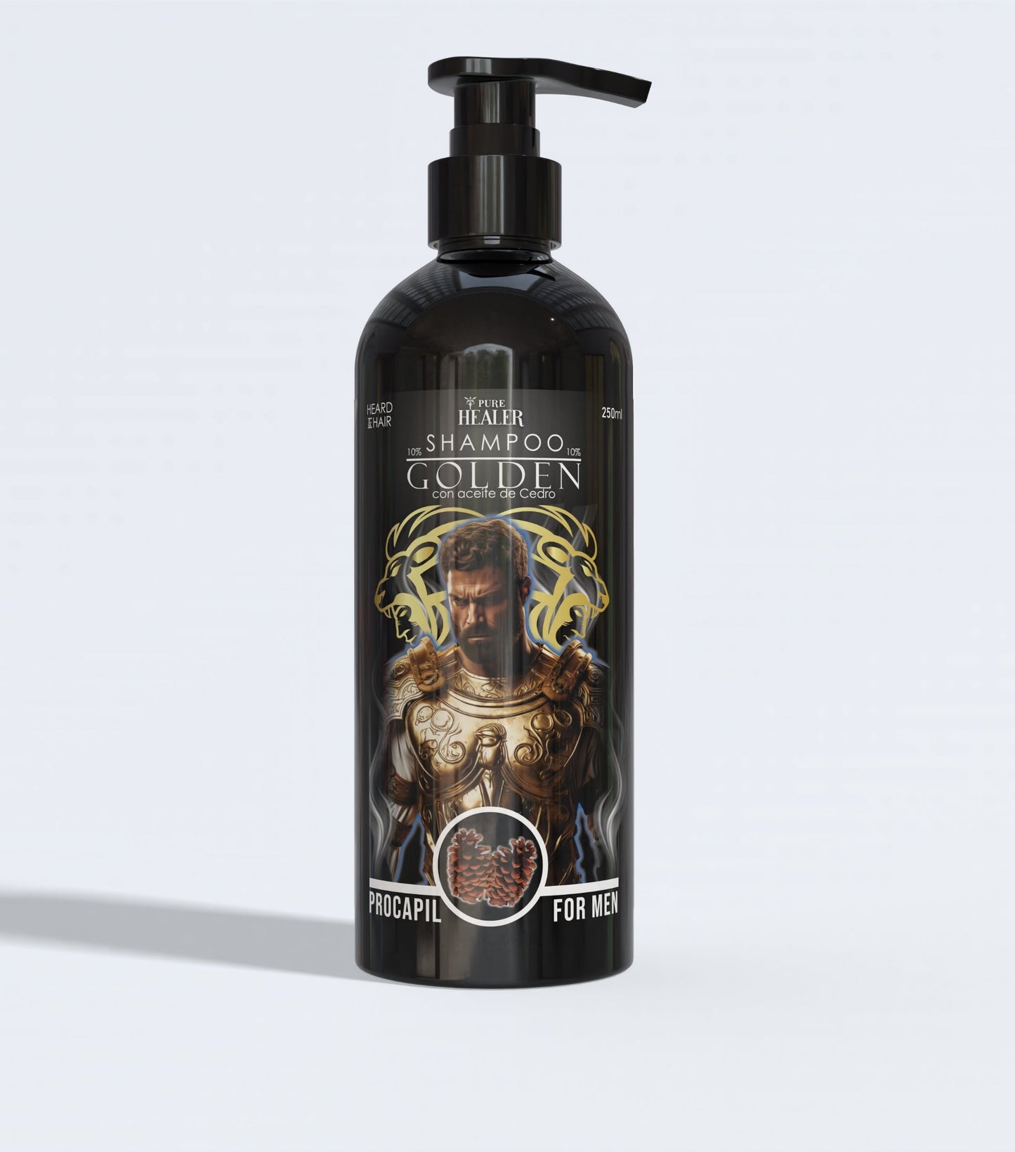 Shampoo Golden Minoxidil & Procapil 10% Con Aceite de Cedro / 250ML