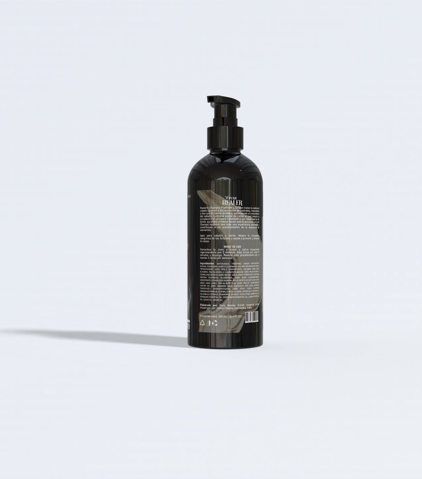 Shampoo Platinum Minoxidil & Procapil 5% Con Aceite de Argan / 125ML